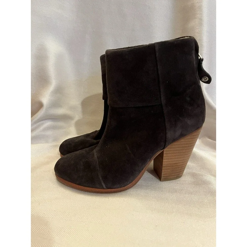 Rag & Bone Suede Ankle Boots, Charcoal Gray Size 8‎ New